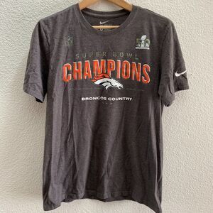Denver Broncos Football NFL Super Bowl 50 Champions Nike T-Shirt Men's Medium